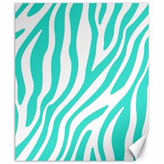 Blue Zebra Vibes Animal Print   Canvas 20  X 24  by ConteMonfrey