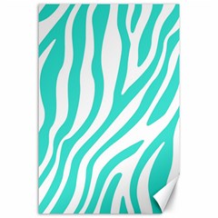 Blue Zebra Vibes Animal Print   Canvas 24  X 36  by ConteMonfrey