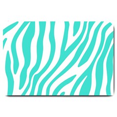 Blue Zebra Vibes Animal Print   Large Doormat by ConteMonfrey