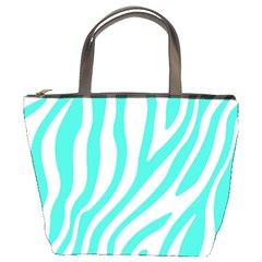 Blue Zebra Vibes Animal Print   Bucket Bag by ConteMonfrey