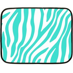 Blue Zebra Vibes Animal Print   Fleece Blanket (mini) by ConteMonfrey