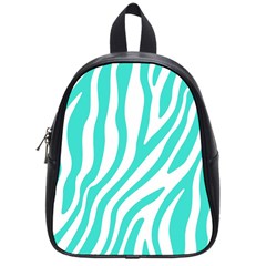 Blue Zebra Vibes Animal Print   School Bag (small) by ConteMonfrey