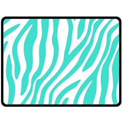 Blue Zebra Vibes Animal Print   Fleece Blanket (large) by ConteMonfrey