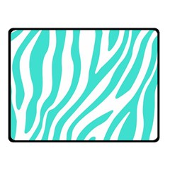 Blue Zebra Vibes Animal Print   Fleece Blanket (small) by ConteMonfrey