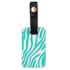 Blue Zebra Vibes Animal Print   Luggage Tag (one Side) by ConteMonfrey