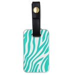 Blue Zebra Vibes Animal Print   Luggage Tag (one side) Front