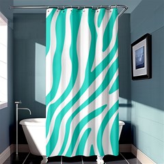 Blue Zebra Vibes Animal Print   Shower Curtain 36  X 72  (stall)  by ConteMonfrey