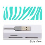 Blue Zebra Vibes Animal Print   Memory Card Reader (Stick) Front