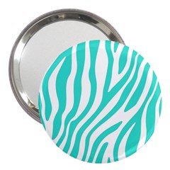 Blue Zebra Vibes Animal Print   3  Handbag Mirrors by ConteMonfrey