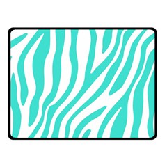 Blue Zebra Vibes Animal Print   Two Sides Fleece Blanket (small) by ConteMonfrey