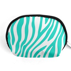 Blue Zebra Vibes Animal Print   Accessory Pouch (medium) by ConteMonfrey