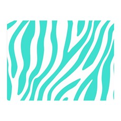 Blue Zebra Vibes Animal Print   Two Sides Premium Plush Fleece Blanket (mini) by ConteMonfrey