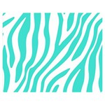 Blue Zebra Vibes Animal Print   Two Sides Premium Plush Fleece Blanket (Medium) 60 x50  Blanket Front