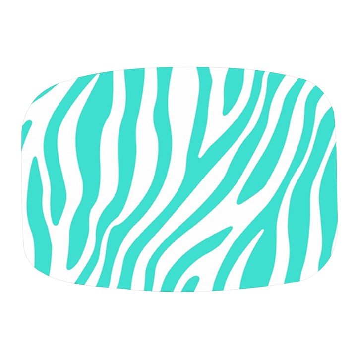 Blue Zebra Vibes Animal Print   Mini Square Pill Box