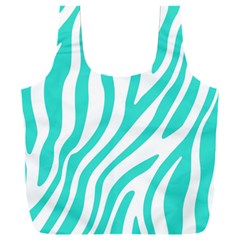 Blue Zebra Vibes Animal Print   Full Print Recycle Bag (xxxl) by ConteMonfrey