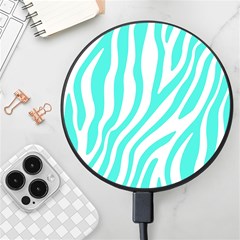 Blue Zebra Vibes Animal Print   Wireless Fast Charger(black) by ConteMonfrey