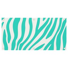 Blue Zebra Vibes Animal Print   Banner And Sign 4  X 2  by ConteMonfrey