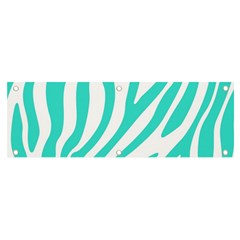 Blue Zebra Vibes Animal Print   Banner And Sign 6  X 2  by ConteMonfrey