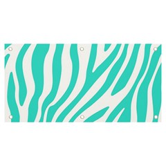 Blue Zebra Vibes Animal Print   Banner And Sign 6  X 3  by ConteMonfrey