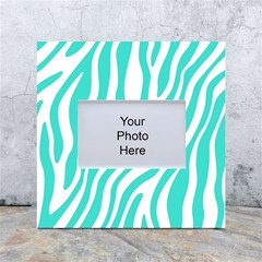 Blue Zebra Vibes Animal Print   White Box Photo Frame 4  X 6  by ConteMonfrey