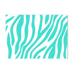 Blue Zebra Vibes Animal Print   Crystal Sticker (a4) by ConteMonfrey