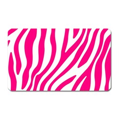 Pink Fucsia Zebra Vibes Animal Print Magnet (rectangular) by ConteMonfrey