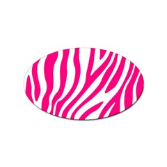 Pink Fucsia Zebra Vibes Animal Print Sticker Oval (10 Pack) by ConteMonfrey