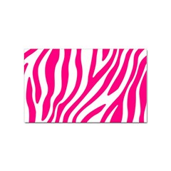 Pink Fucsia Zebra Vibes Animal Print Sticker Rectangular (100 Pack) by ConteMonfrey