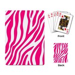 Pink Fucsia Zebra Vibes Animal Print Playing Cards Single Design (Rectangle) Back