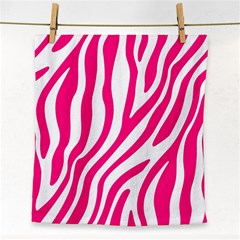 Pink Fucsia Zebra Vibes Animal Print Face Towel by ConteMonfrey