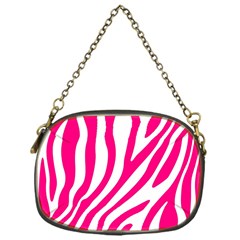 Pink Fucsia Zebra Vibes Animal Print Chain Purse (one Side) by ConteMonfrey