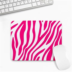 Pink Fucsia Zebra Vibes Animal Print Small Mousepad by ConteMonfrey