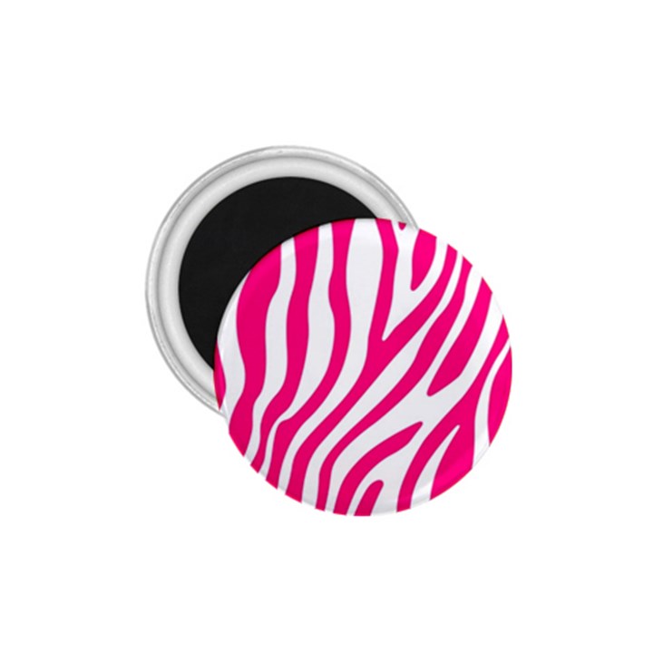 Pink Fucsia Zebra Vibes Animal Print 1.75  Magnets