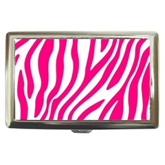 Pink Fucsia Zebra Vibes Animal Print Cigarette Money Case by ConteMonfrey