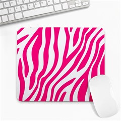 Pink Fucsia Zebra Vibes Animal Print Large Mousepad by ConteMonfrey