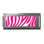 Pink Fucsia Zebra Vibes Animal Print Superlink Italian Charm (9mm) Front