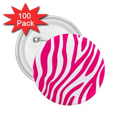 Pink Fucsia Zebra Vibes Animal Print 2 25  Buttons (100 Pack)  by ConteMonfrey