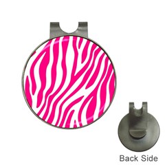 Pink Fucsia Zebra Vibes Animal Print Hat Clips With Golf Markers by ConteMonfrey