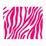 Pink Fucsia Zebra Vibes Animal Print Small Glasses Cloth Front