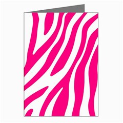 Pink Fucsia Zebra Vibes Animal Print Greeting Cards (pkg Of 8) by ConteMonfrey