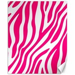 Pink Fucsia Zebra Vibes Animal Print Canvas 11  x 14  10.95 x13.48  Canvas - 1