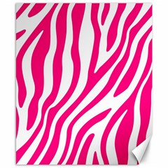 Pink Fucsia Zebra Vibes Animal Print Canvas 8  X 10  by ConteMonfrey