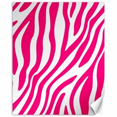 Pink Fucsia Zebra Vibes Animal Print Canvas 16  X 20  by ConteMonfrey