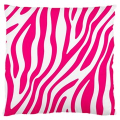 Pink Fucsia Zebra Vibes Animal Print Standard Premium Plush Fleece Cushion Case (one Side) by ConteMonfrey