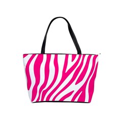 Pink Fucsia Zebra Vibes Animal Print Classic Shoulder Handbag by ConteMonfrey