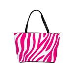 Pink Fucsia Zebra Vibes Animal Print Classic Shoulder Handbag Front