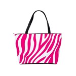 Pink Fucsia Zebra Vibes Animal Print Classic Shoulder Handbag Back