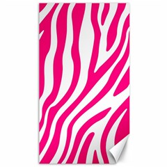 Pink Fucsia Zebra Vibes Animal Print Canvas 40  X 72  by ConteMonfrey