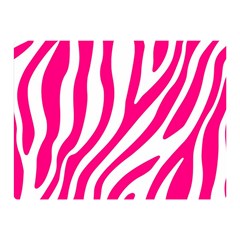 Pink Fucsia Zebra Vibes Animal Print Two Sides Premium Plush Fleece Blanket (mini) by ConteMonfrey