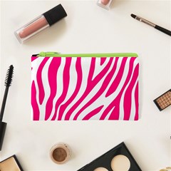 Pink Fucsia Zebra Vibes Animal Print Cosmetic Bag (xs) by ConteMonfrey